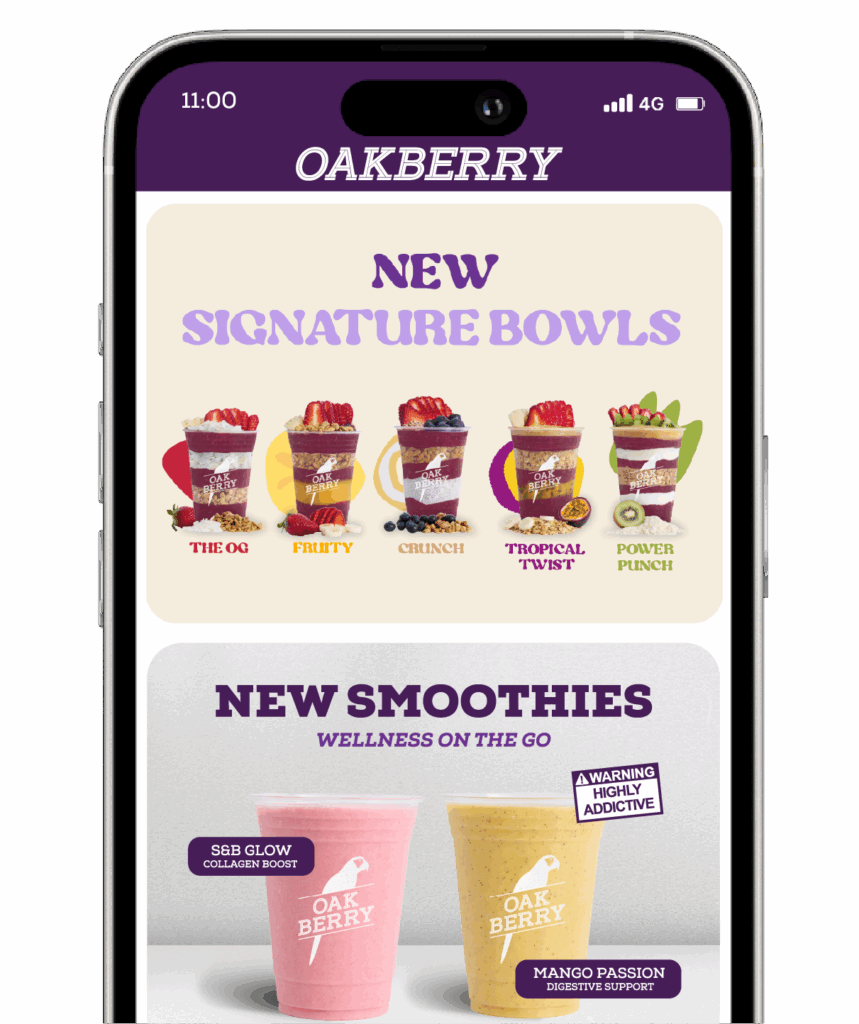 OAKBERRY App on phone