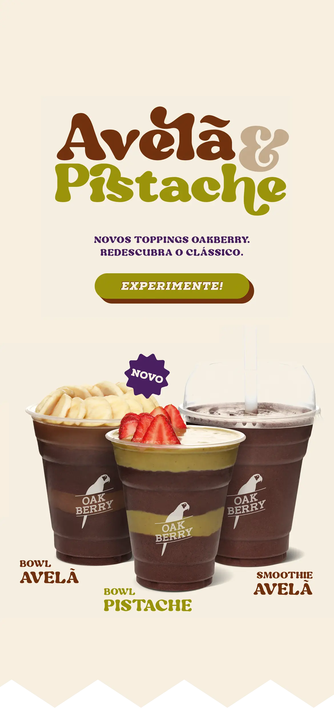 A hand holding an OAKBERRY bowl