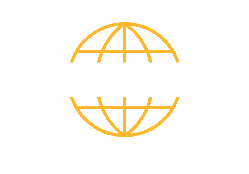 An OAKBERRY’s logo with a globe and cities names in sequence